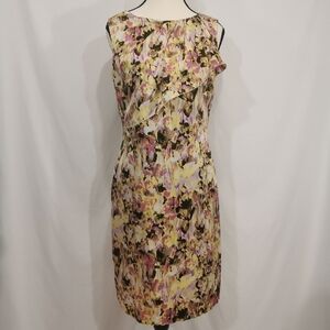 Tahari Silk Arthur S Levine Floral Sleeveless Dress - Sz 4
